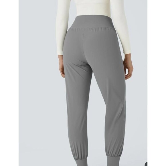 Halara Play it My Way Womens 3X Regular High Waist Joggers Gray Nylon Elastane - Picture 2 of 10